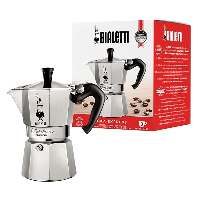 Cafetera italiana de aluminio Bialetti Moka Express de 3 tazas